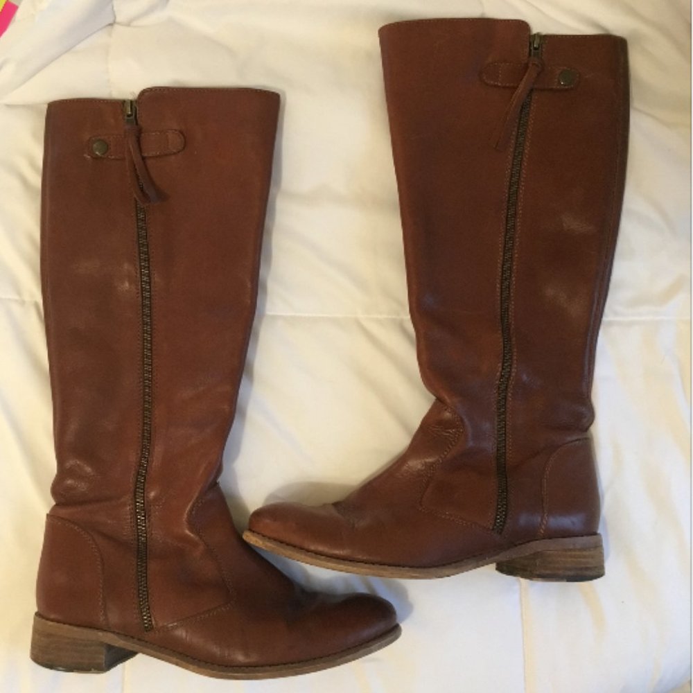 Womens brown leather boots (Diba)